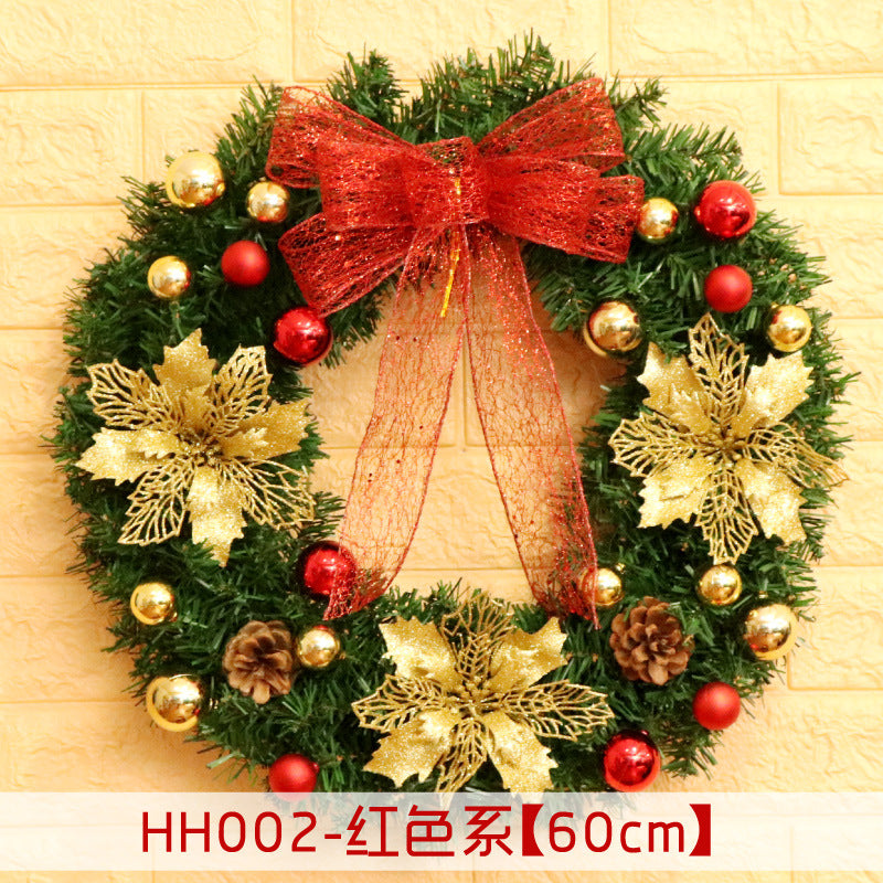 Rattan Christmas Wreath Door Hanging Decor - 40/50/60CM - Christian Jewelry
