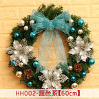Rattan Christmas Wreath Door Hanging Decor - 40/50/60CM - Christian Jewelry