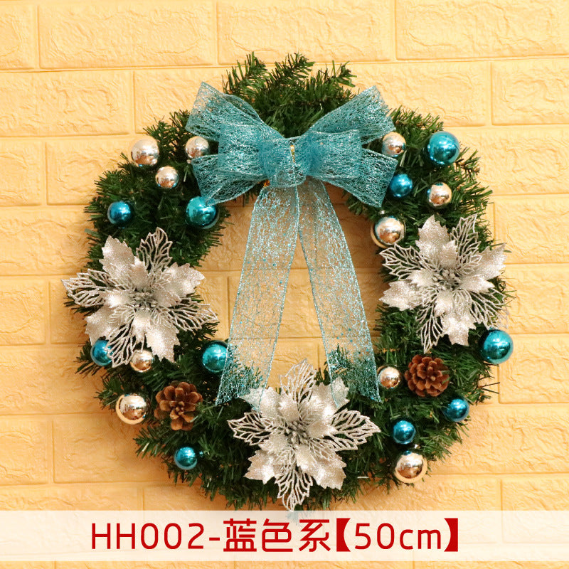 Christmas wreath with warm natural texture for holiday home decor