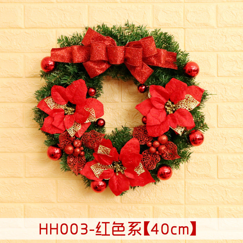 Rattan Christmas Wreath Door Hanging Decor - 40/50/60CM - Christian Jewelry