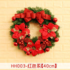 Rattan Christmas Wreath Door Hanging Decor - 40/50/60CM - Christian Jewelry