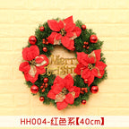 Rattan Christmas Wreath Door Hanging Decor - 40/50/60CM - Christian Jewelry