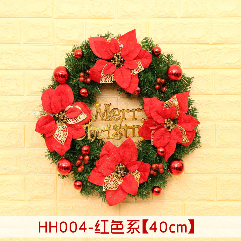 Rattan Christmas Wreath Door Hanging Decor - 40/50/60CM - Christian Jewelry