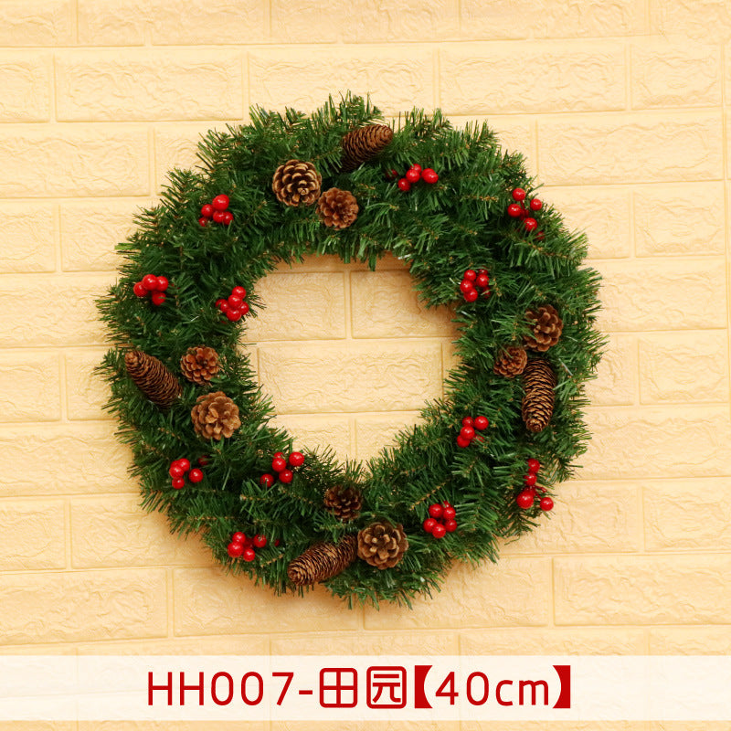 Handwoven rattan wreath celebrating the Christmas season
