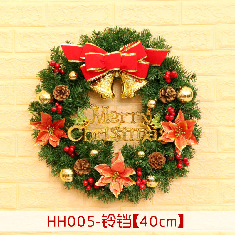 Christmas door wreath with natural materials and faith-inspired charm