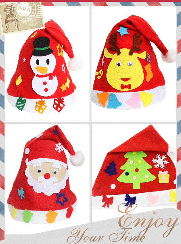 Christmas hat with cartoon design for kids holiday fun