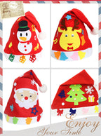Christmas hat with cartoon design for kids holiday fun
