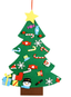 DIY felt Christmas tree craft kit for children featuring colorful polyester felt materials for holiday crafting