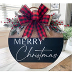 Minimalist wooden pendant Christmas decoration with simple holiday accents