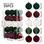 Festive Christmas ornament collection in champagne gold and white colors