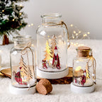 Nordic Christmas snow bottle ornament on festive table