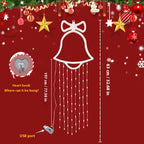 Bell Christmas decoration with small white balls lighting chain