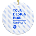 Christmas ceramic pendant product view on white