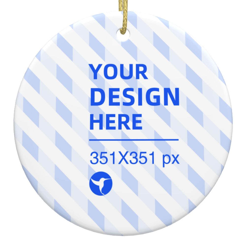 Christmas ceramic pendant product view on white