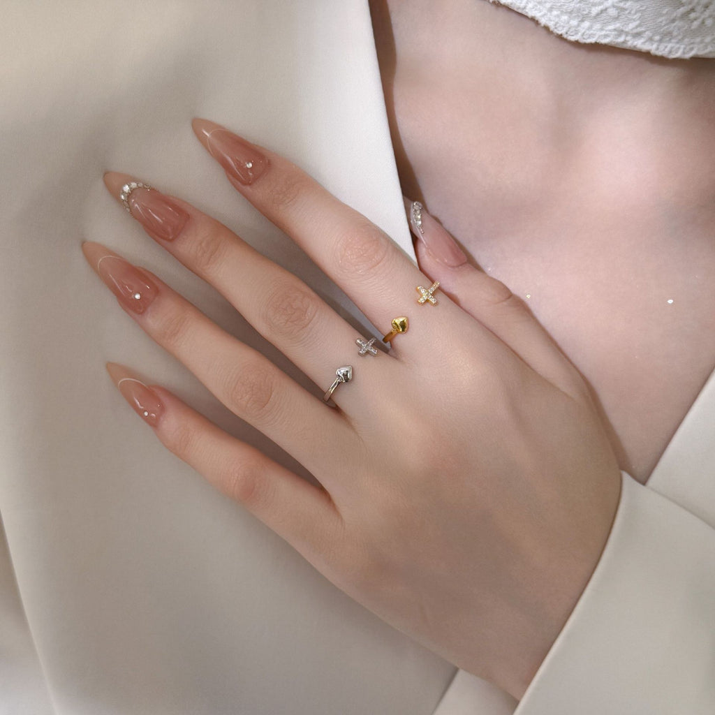 Stylish adjustable faith ring for women displayed elegantly