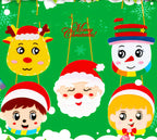 Handmade gift bag craft supplies with holiday theme