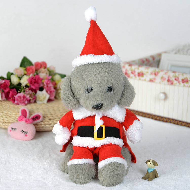 Santa Claus Pet Costume - Polar Fleece Christmas Pet Outfit Secondary image
