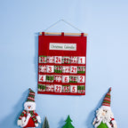 Close-up of Christmas hanging storage bag design showing fabric texture and hanging loop
