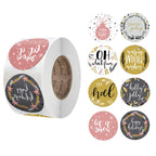 Christmas Day sticker labels roll with festive holiday design