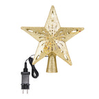 Adjustable LED projector creating snowflake patterns on ceiling