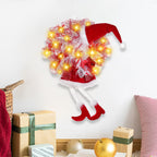 Green Christmas Elf Garland Decoration with Warm Lights