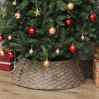 Christmas tree collar hiding stand at base of decorated tree