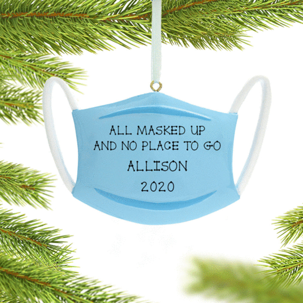 Wooden Christmas ornament with color printing for holiday tree display and Christian home decor