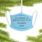 Wooden Christmas ornament with color printing for holiday tree display and Christian home decor
