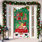 Geometric Christmas Door Curtain - Holiday Hanging Tapestry - Christian Home Decor