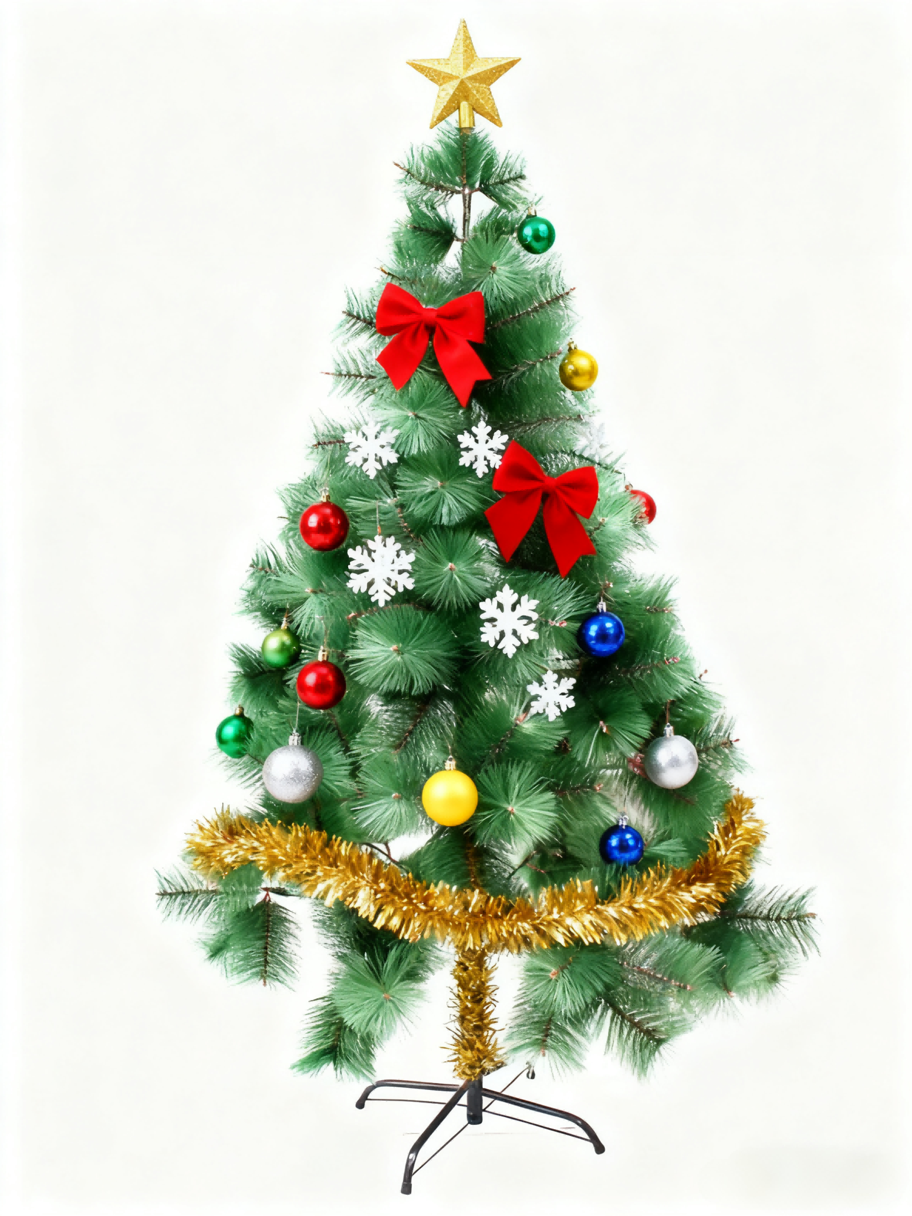 Green pine pencil Christmas tree standing 180cm tall with realistic PVC needles for holiday decorating Main image