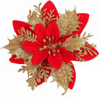 Set of double-layer Christmas flowers in multiple colors