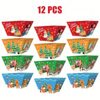 Winter holiday snack trays set on festive table setting