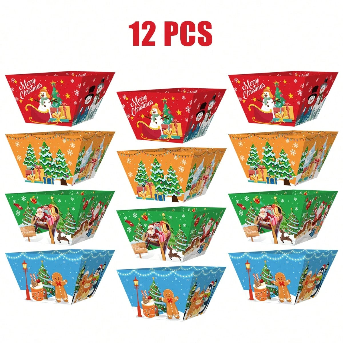 Winter holiday snack trays set on festive table setting