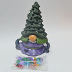 Decorative resin Christmas tree ornament with built-in illumination