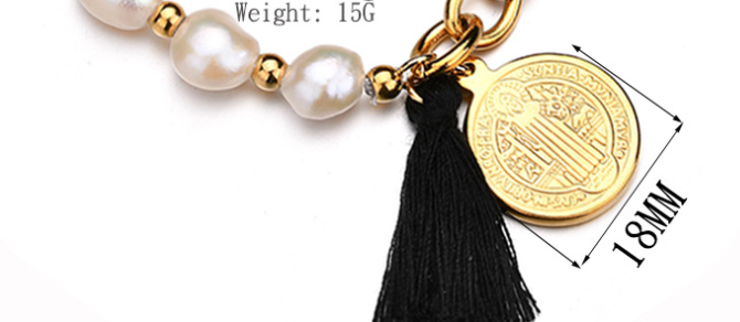 Christian jewelry Jesus pendant bracelet detail