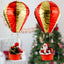 Santa Claus Hot Air Balloon Christmas ceiling decoration with red balloon and festive details