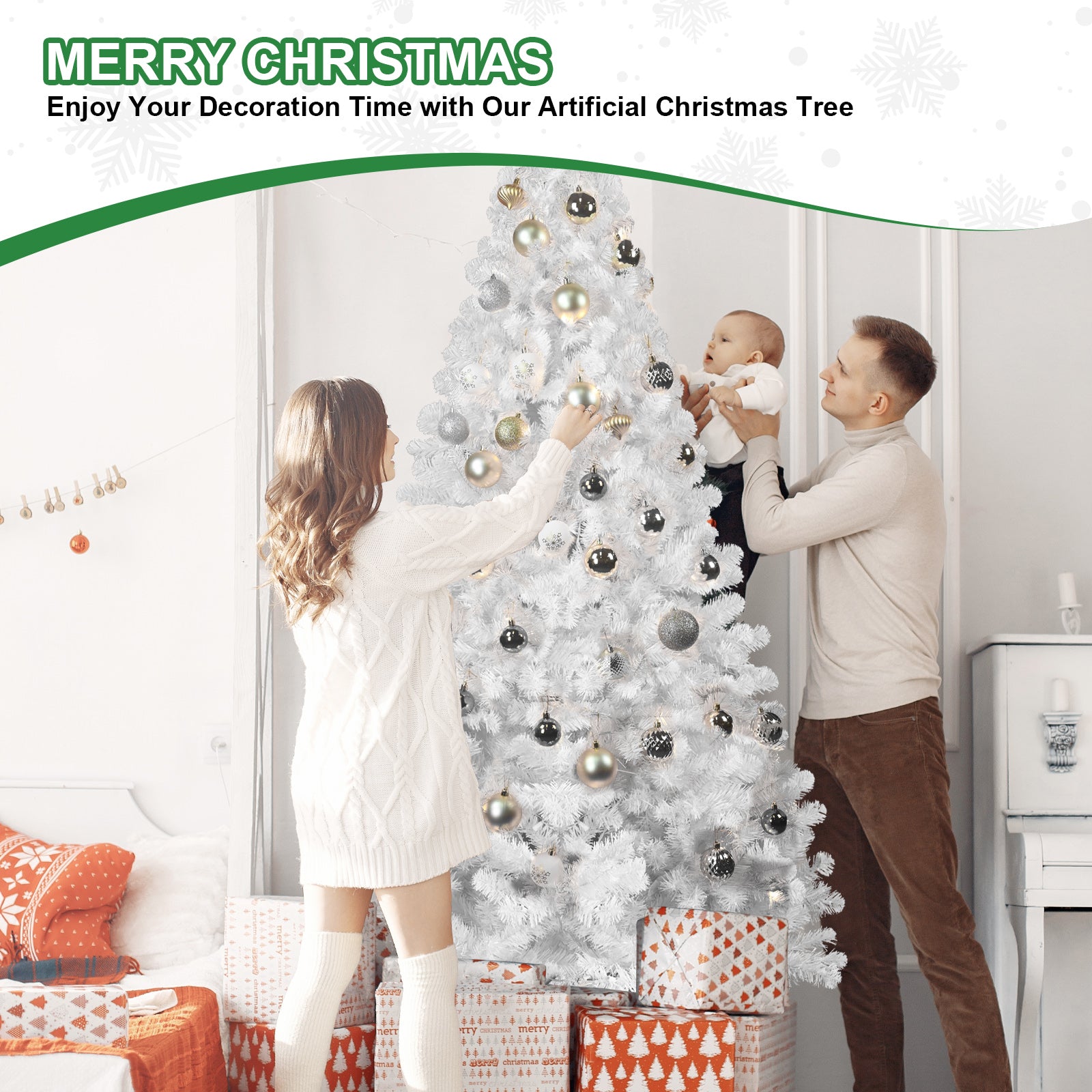 Top view of PVC Christmas Tree showing tree tip
