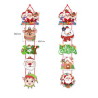 Christmas scene layout paper curtain for doorway decoration