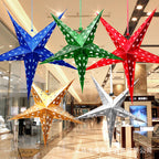 Silver five-pointed star ornament for Christian holiday celebration