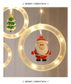 Twinkling warm white lights creating cozy Christmas bedroom atmosphere