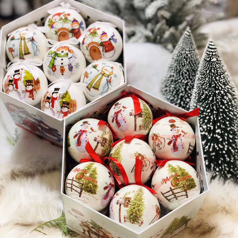 Festive Christmas ornament collection with traditional holiday imagery