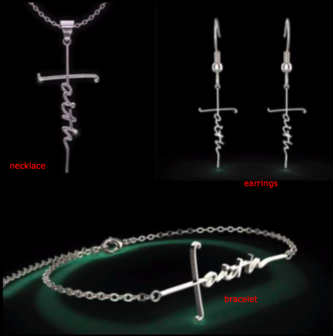 Silver-tone Jesus cross pendant necklace on delicate chain for women Main image