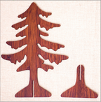 Carved wooden Christmas ornament set suitable for holiday home decor