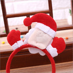 Variety of Christmas character headbands including snowman and deer models