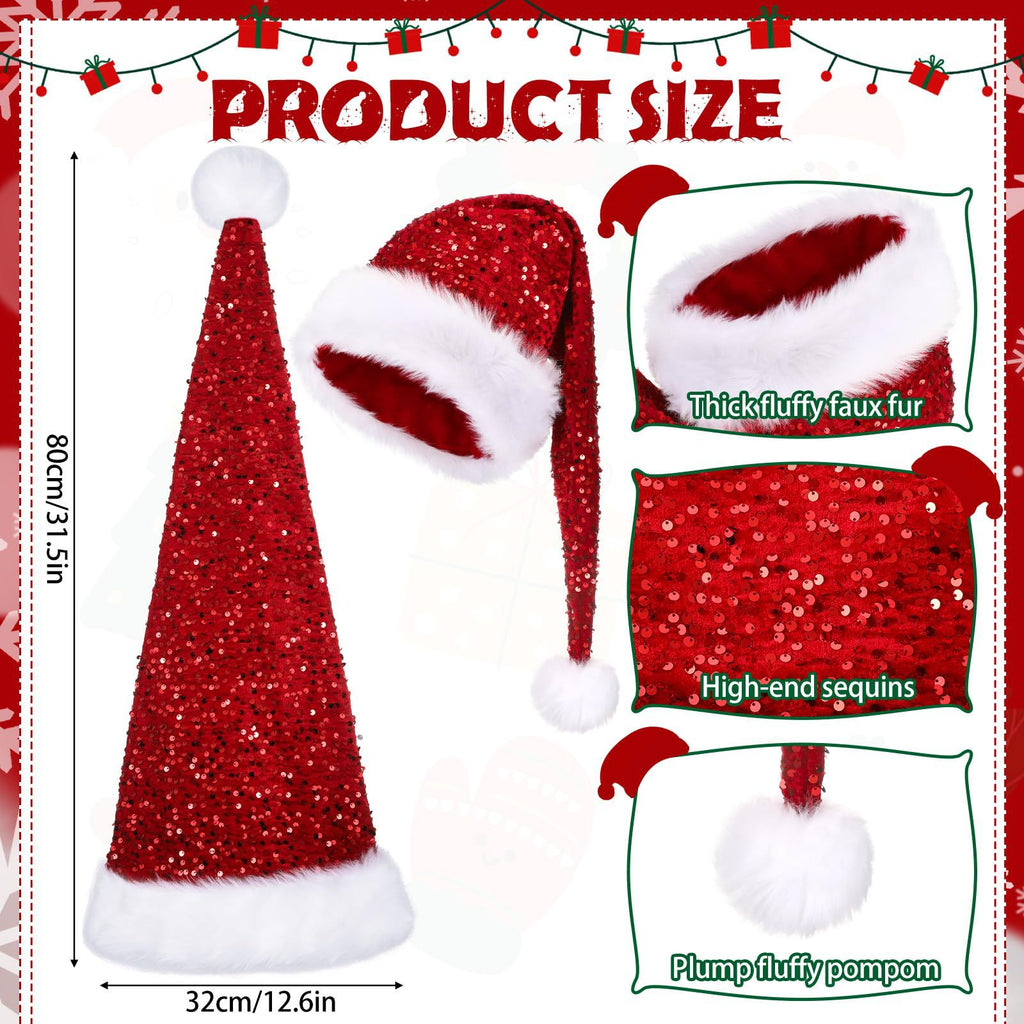 Colorful sequin caps collection for Christmas home decoration