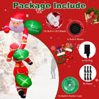 Christmas holiday decoration set including ropes and suction cups accessories