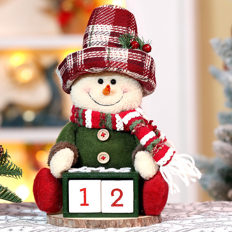 Wooden Old Man Christmas Decoration Doll Secondary image