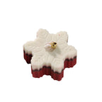 Wine red gear cylinder candle for Advent season atmosphere