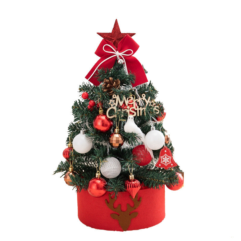 PVC desktop Christmas tree for faith-inspired holiday decor