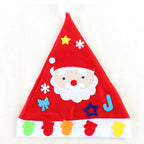 DIY Christmas hat materials ready for family craft time